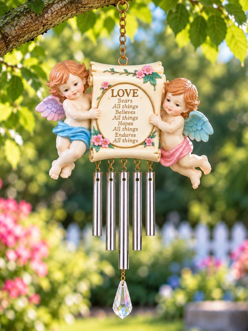 Angel Windchimes Handcrafted Very Detailed.